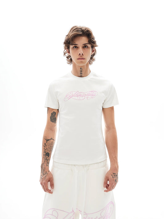 KARMANISTIC Rhinestone Emblem Slim Fit T-Shirt - view 2