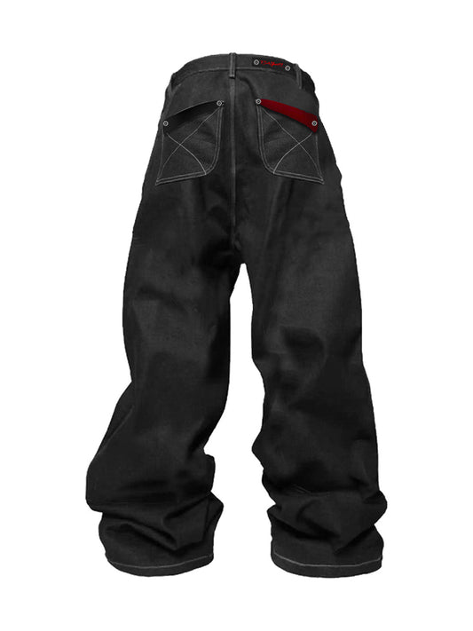 PAIKI Raw Denim Extra-Wide-Leg Jeans - view 2