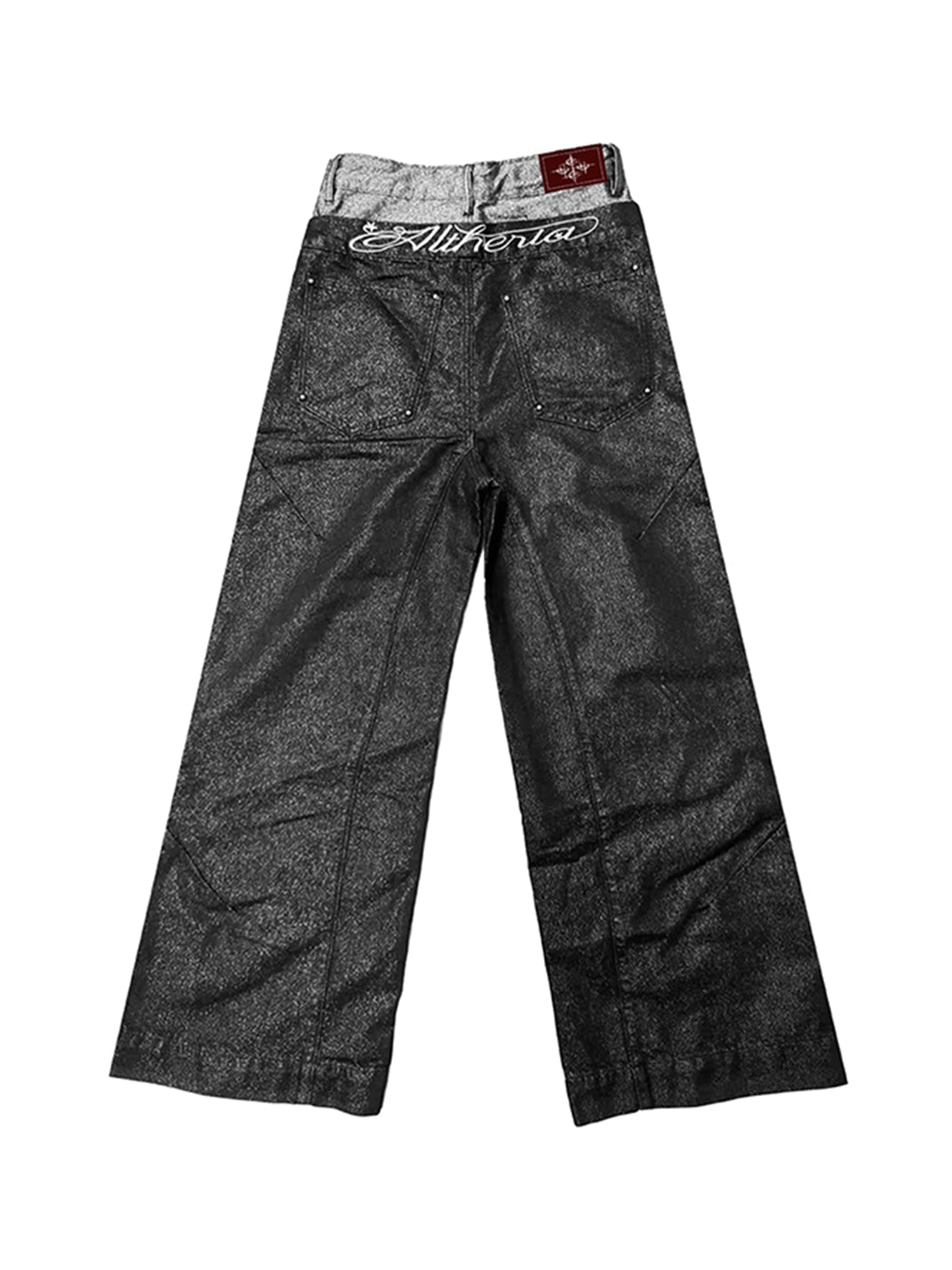 DETW Waxed Silver Double-Waist Paneled Jeans - view 7