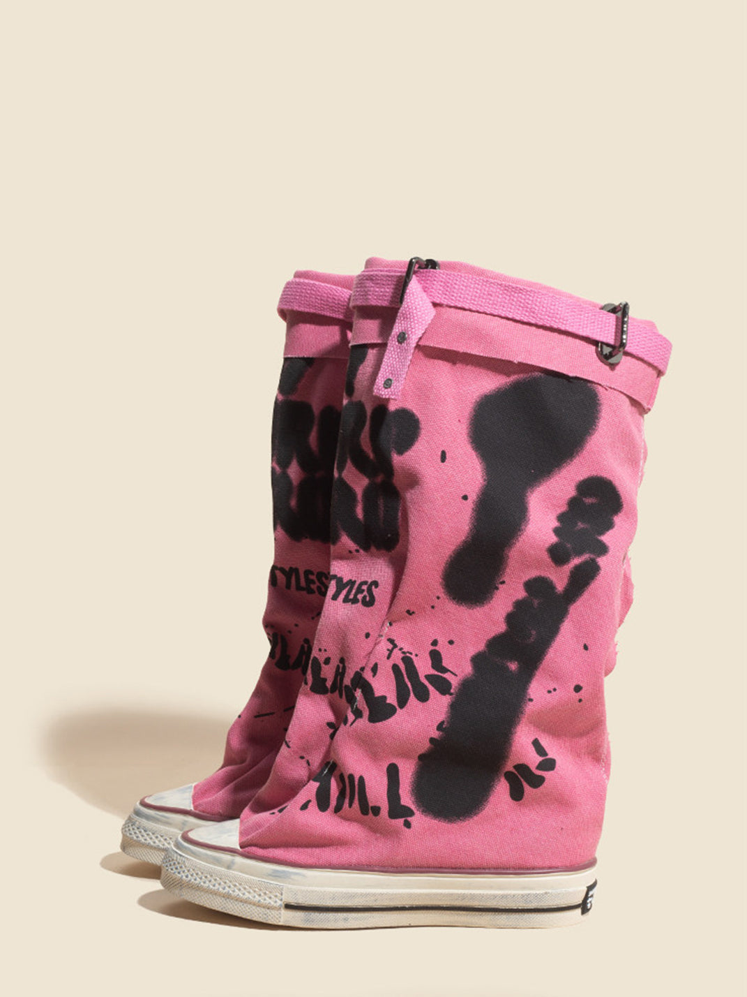 Jpoetry Graffiti-Print Canvas Mid-Calf Boots - view 7