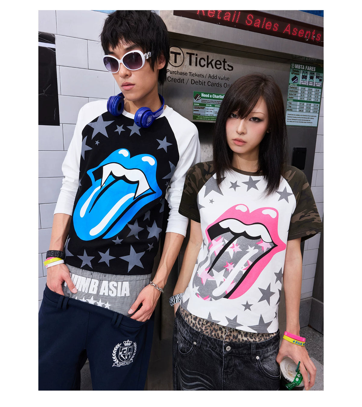 NumbAsia Star Tongue Graphic Raglan Top - 详情图_12