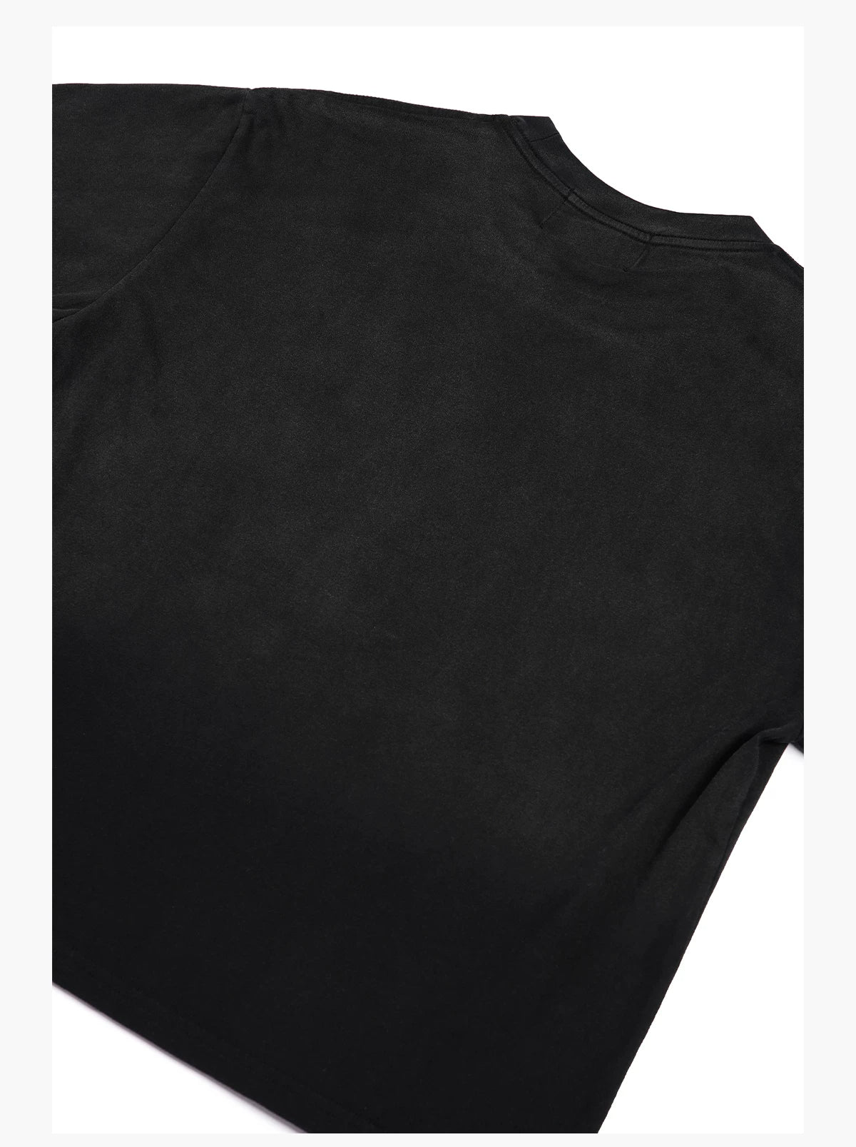 Only God Can Judge Me Washed Distressed T-Shirt - Black washed fabric shoulder detail
