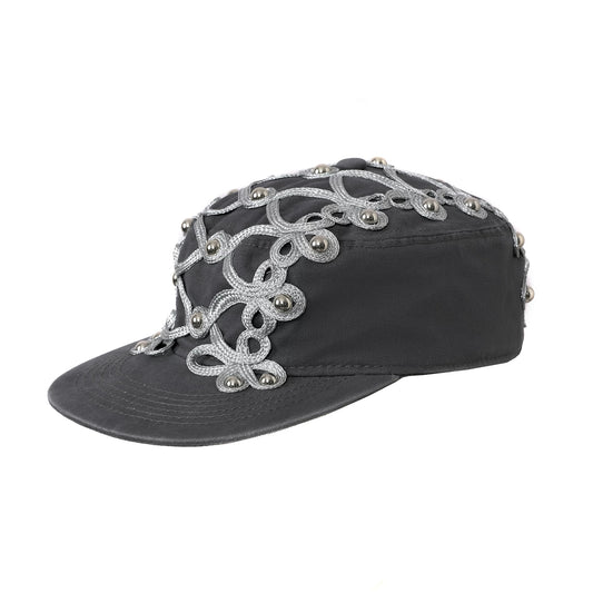 Studded Braided Cord Napoleon Cap - side