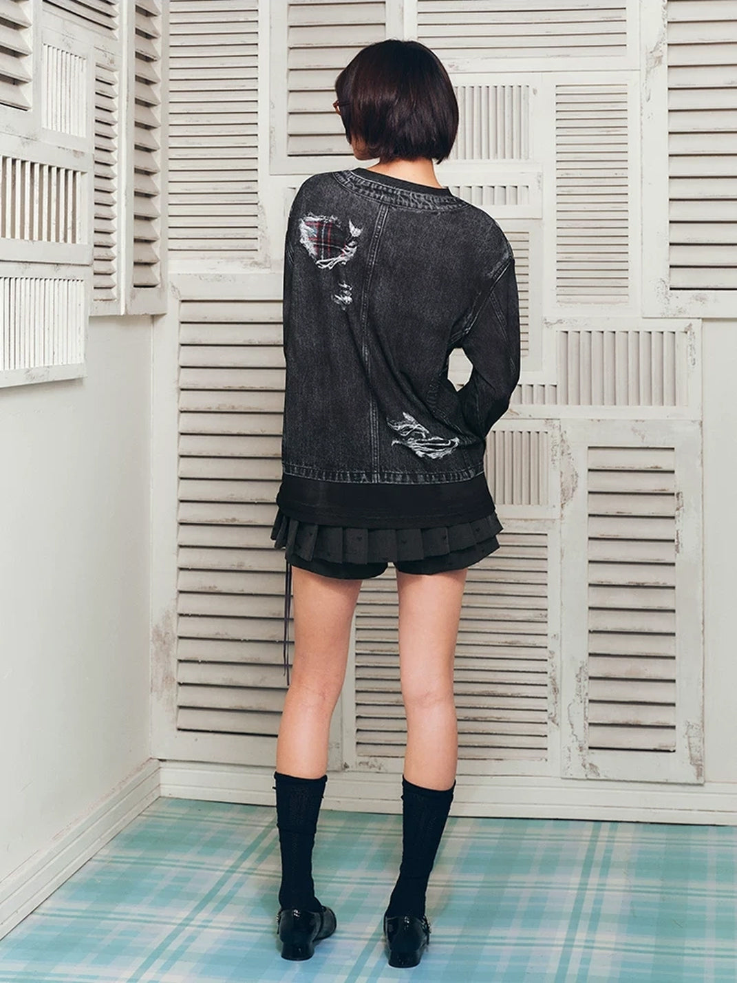 YADcrew 3D Layered Napoleon Jacket Graphic Long Sleeve T-Shirt - view 10