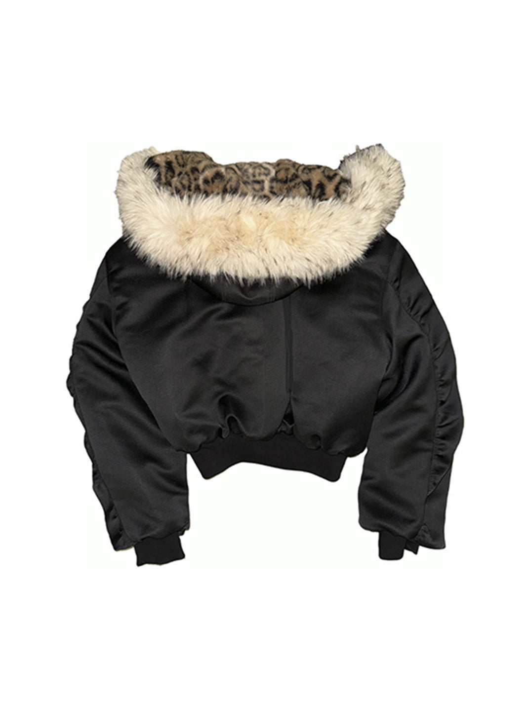 noEmosen Leopard Print Hooded Jacket With Plush Collar - view 10