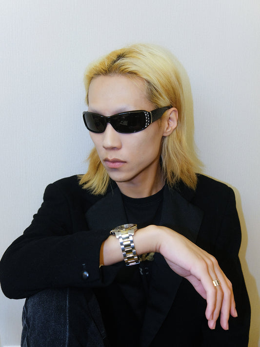 ラインストーン偏光UV400ユニセックスサングラス