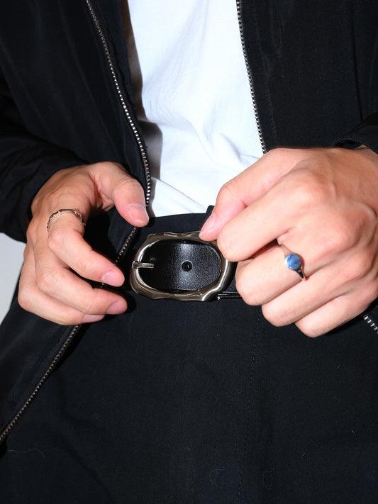 Genuine Leather Irregular Buckle Belt