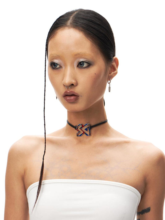 調節可能なストラップのユニオンジャックパンクチョーカー