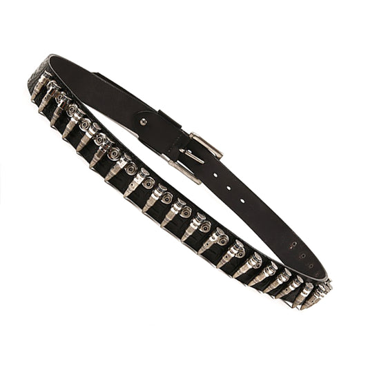 Western Cowboy Bullet Studded Leather Belt