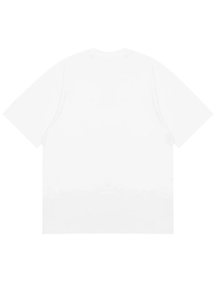 Pure Love Warrior Japanese Slogan Oversized T-Shirt - White back