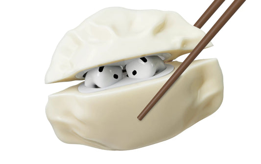 GALLON ivory dumpling silicone AirPods case, original product view 1; earbuds not included