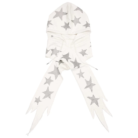 CFIERCE Rhinestone Star Hooded Scarf - view 2