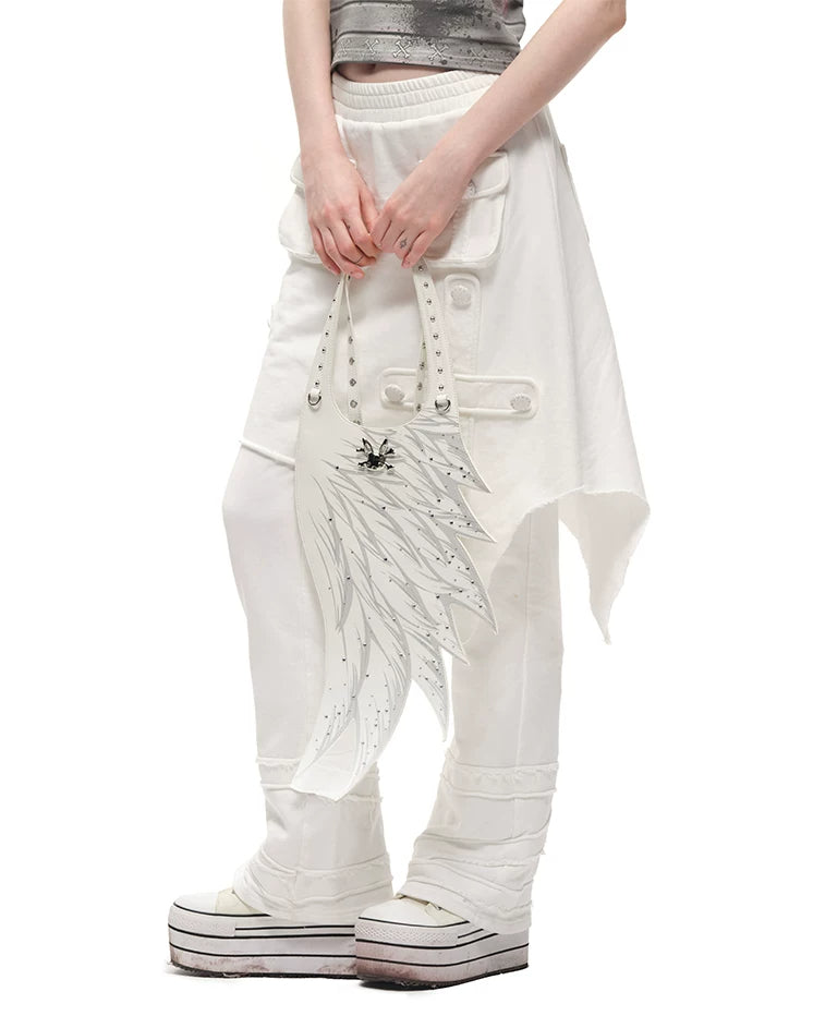 CFIERCE Rhinestone Angel Wing Shoulder Bag - hand carry