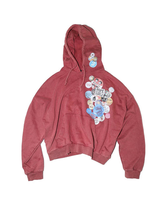 Heavyweight Vintage Red Graphic Hoodie