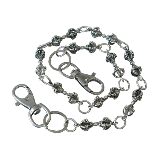 シルバーパンクロックヴィンテージパンツチェーン