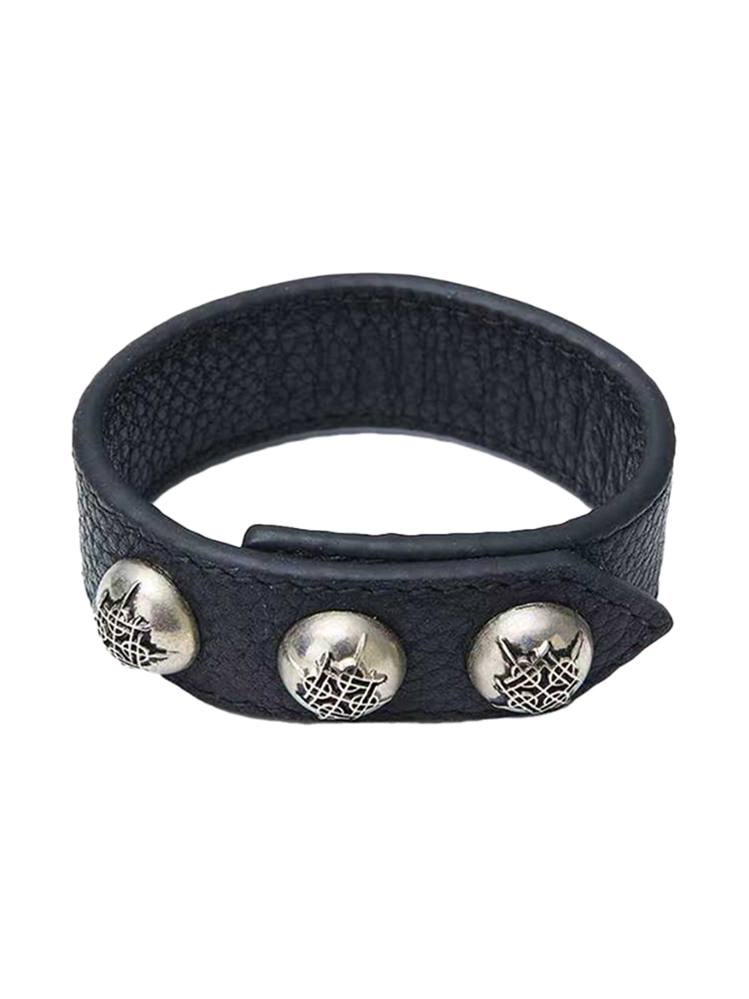DETW Cowhide Leather and Studded Bracelet - Black