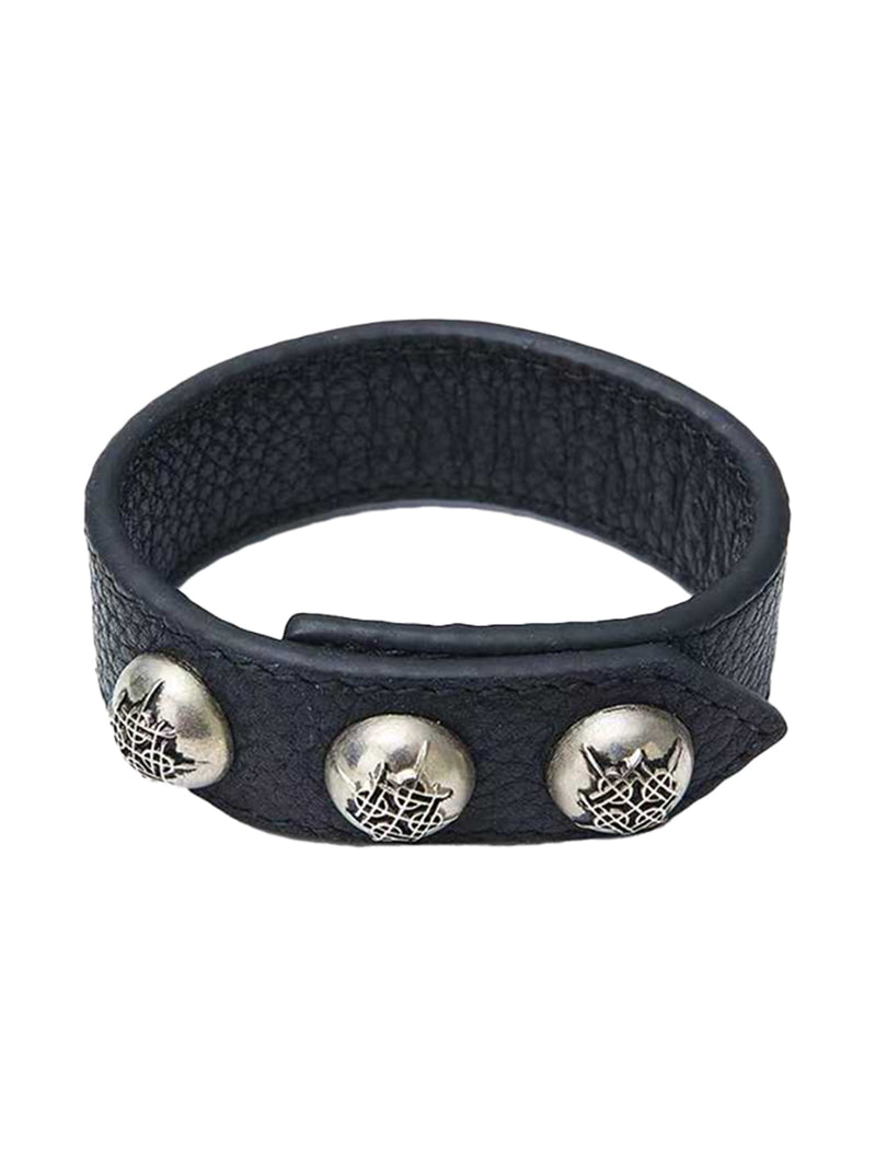 DETW Cowhide Leather and Studded Bracelet - Black