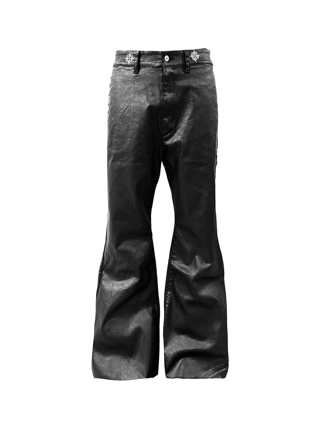 DETW Micro-Flared Wax-Coated 14 Ounces Jeans - Black