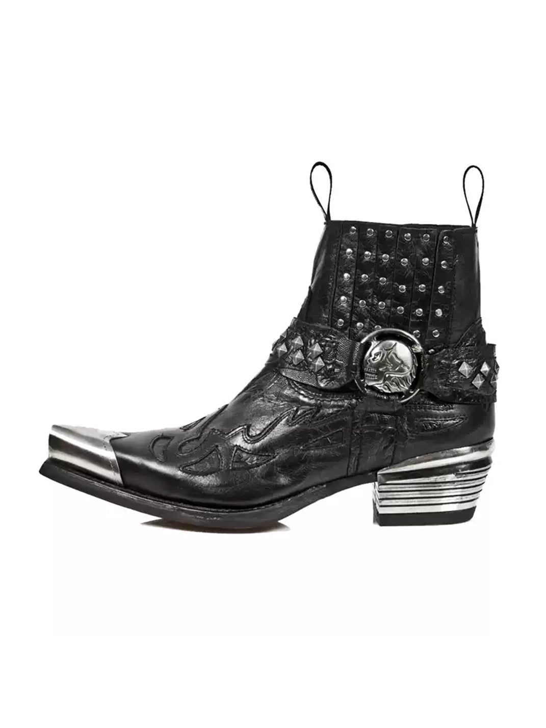 JiangGe Pointed Toe Studded Chelsea Ankle Boots - view 1