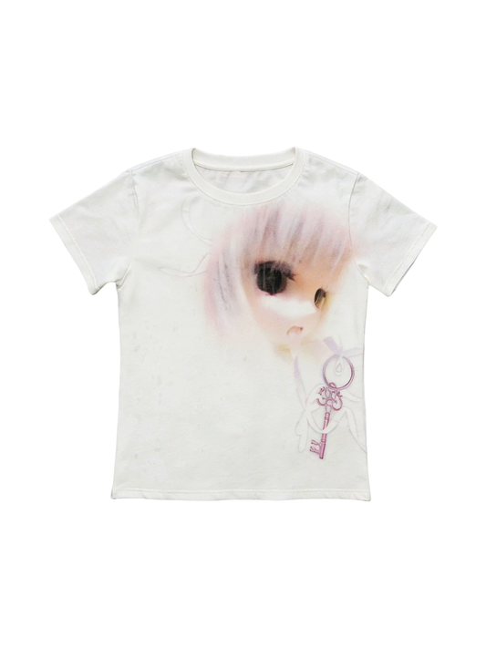 PAIKI Girl Portrait Graphic T-Shirt - view 1