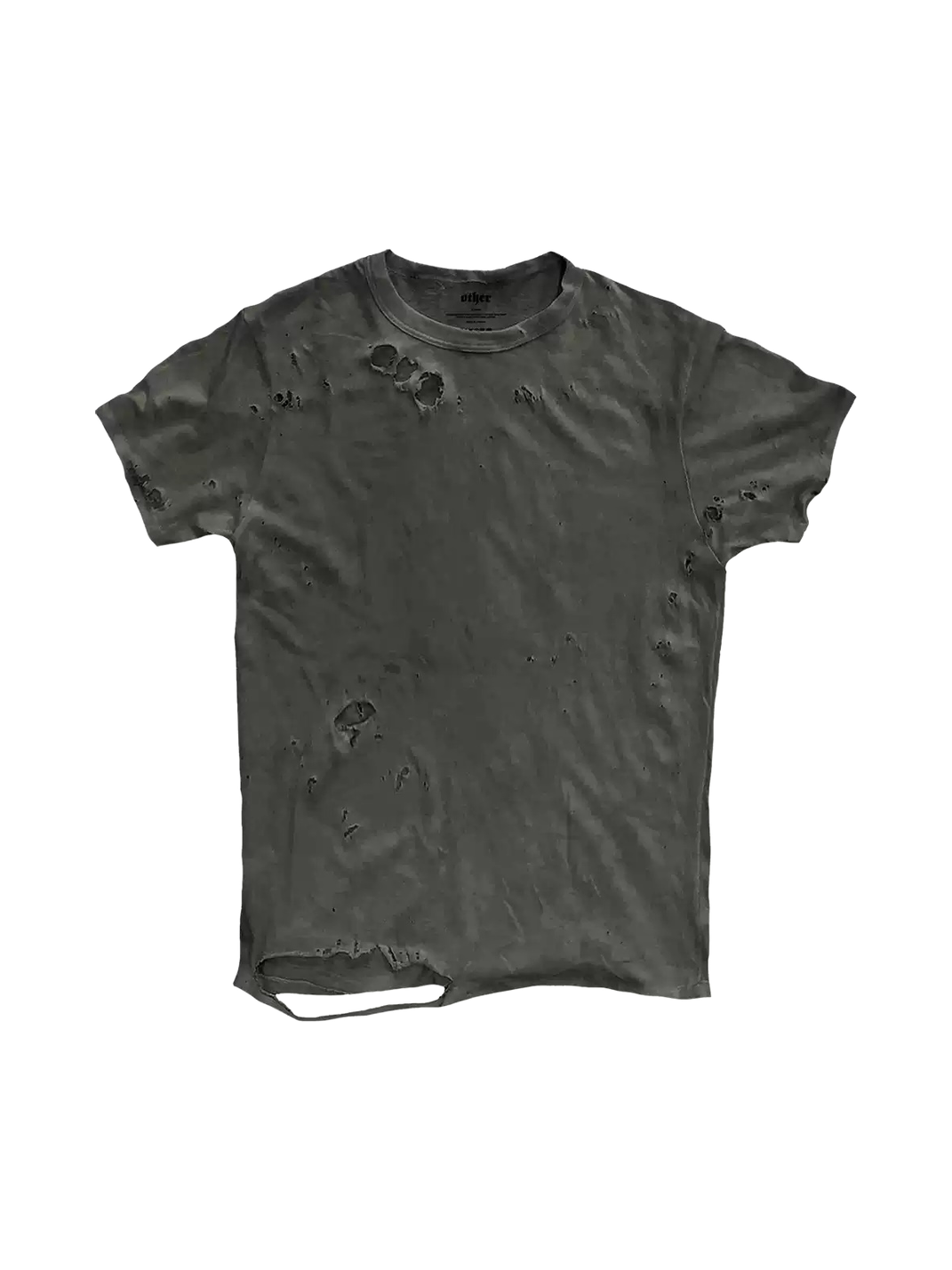 SHIBU Short Sleeve Shredded T-Shirt - Gray
