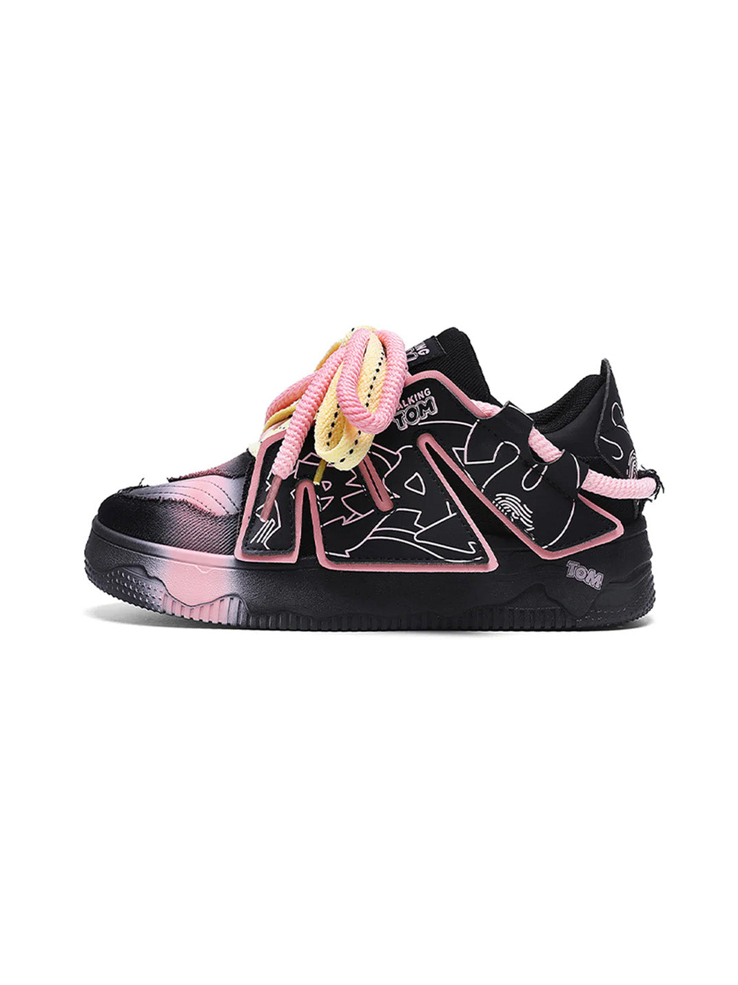 TALKING TOM Multicolor Casual Sneakers - Black Pink