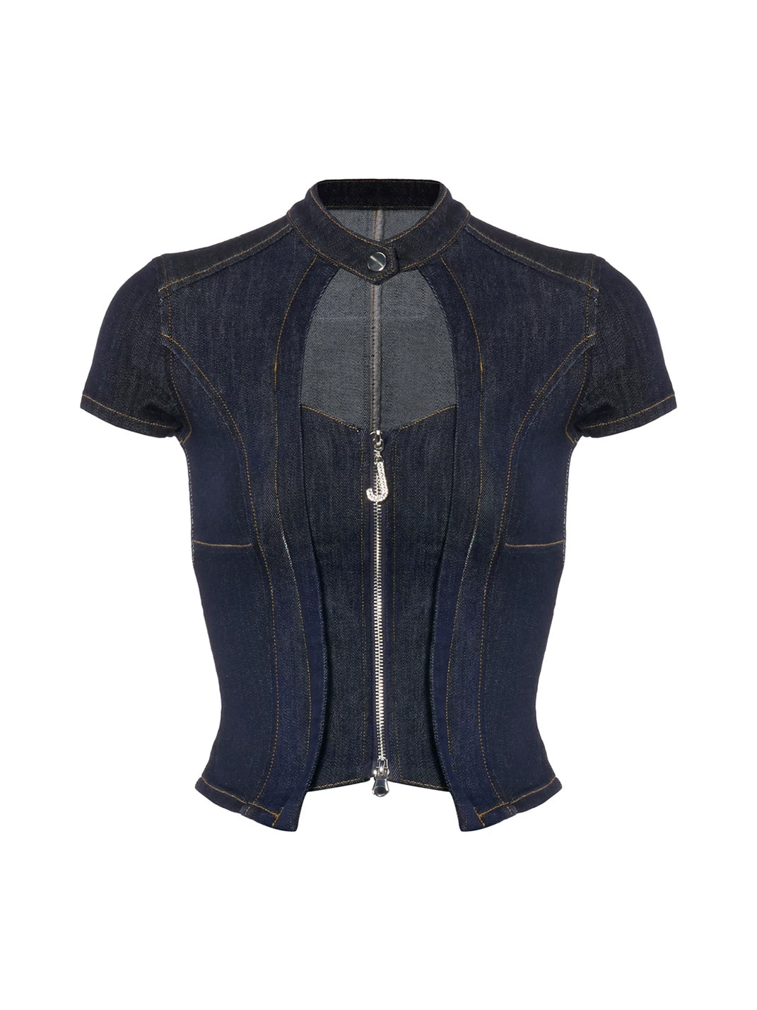 JYOSEI Deep Blue Denim Two-Piece Set - view 1