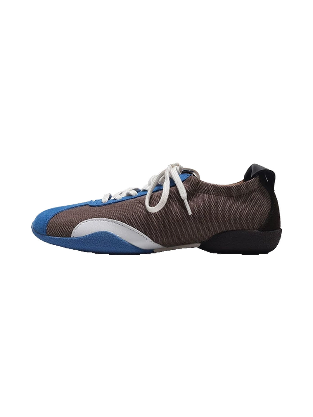 SELVMAKE Colorblock Ballet-Inspired Trainer Shoes - Brown Blue