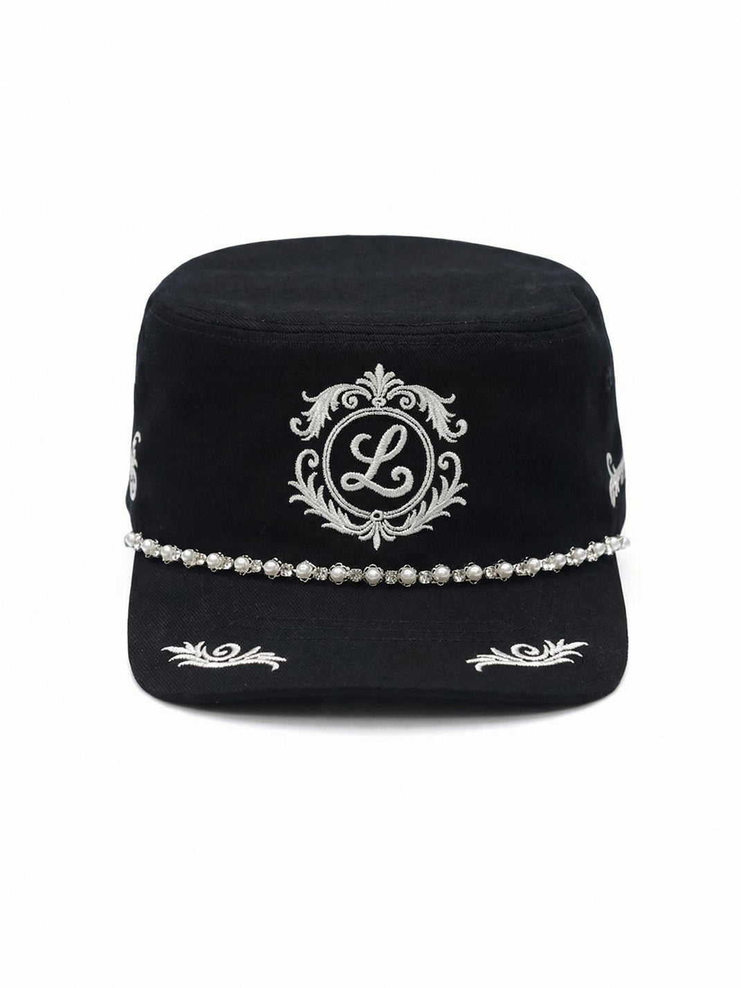 8LOME Pearl-Trimmed Curved-Brim Baseball Cap - view 1