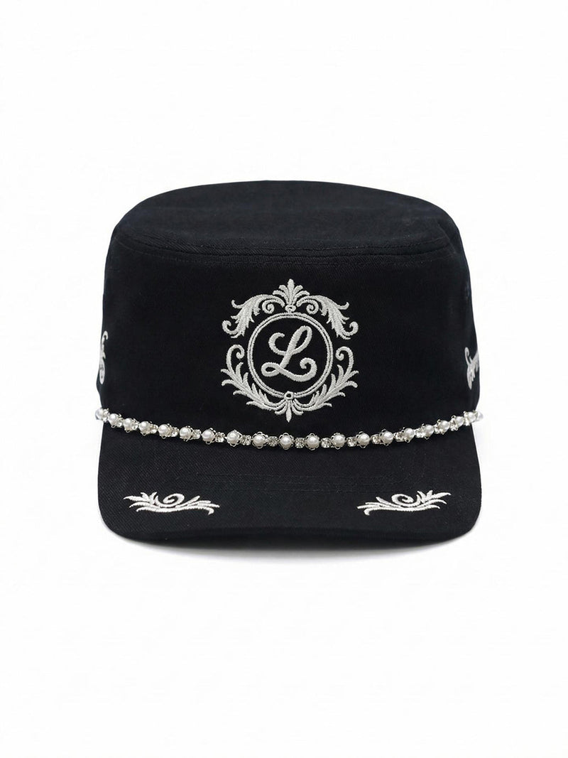 8LOME Pearl-Trimmed Curved-Brim Baseball Cap - view 1
