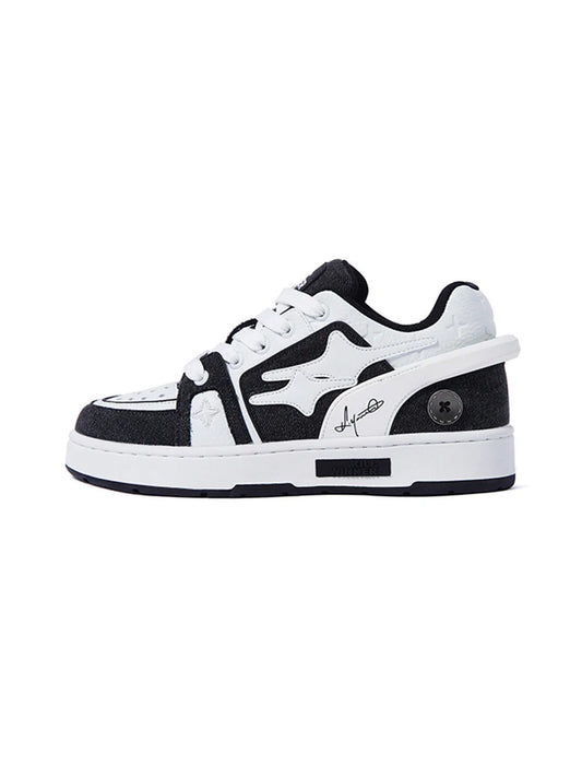 KILLWINNER Meteor-Inspired Sport Sneakers-White&Black - White&Black