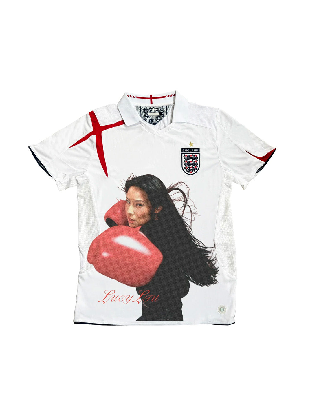 RULEE Lucy Liu Boxing Print Football Jersey - Short Sleeve