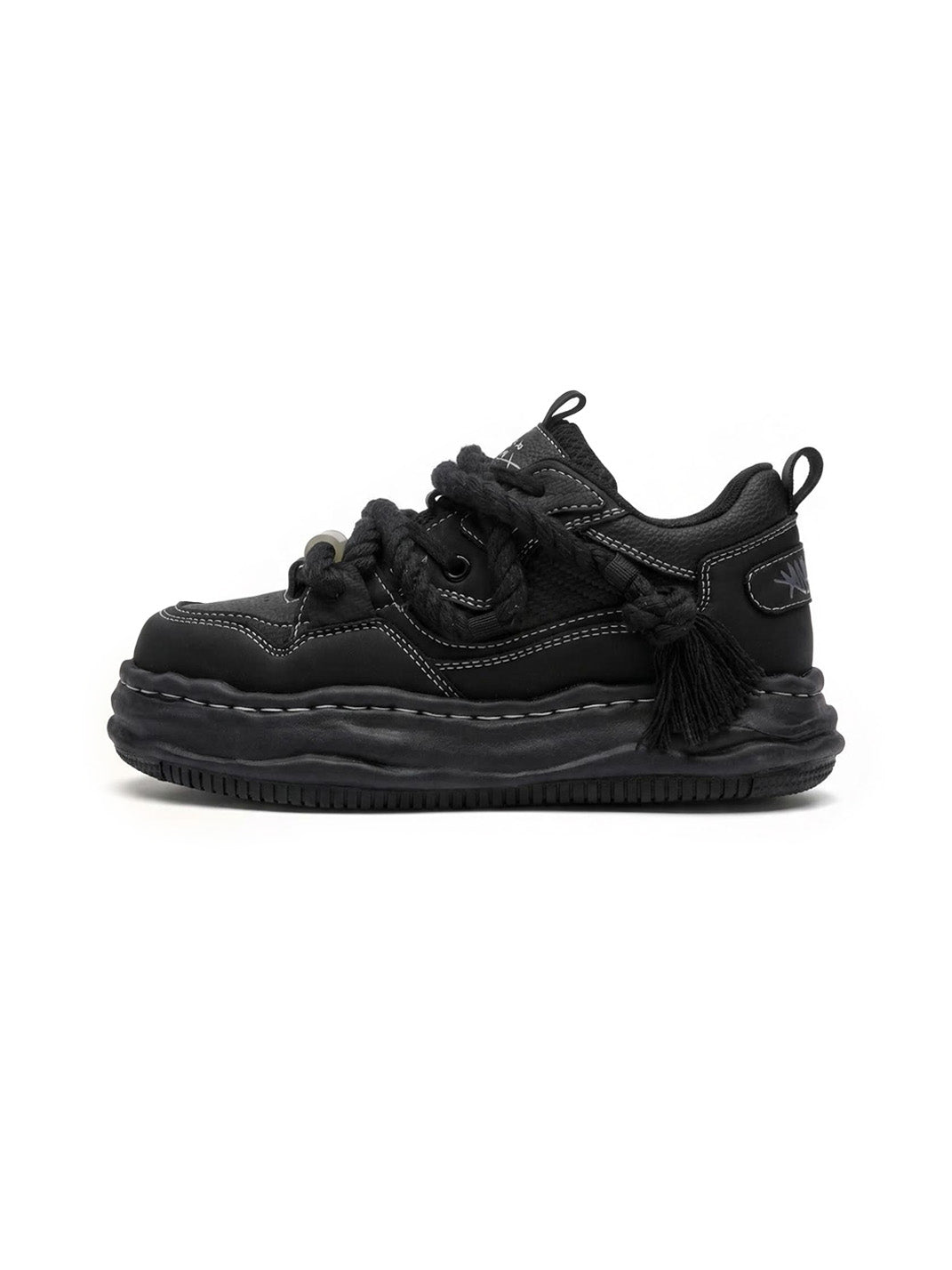 FGMM 7CM Wavy Sole Platform Sneakers - Black