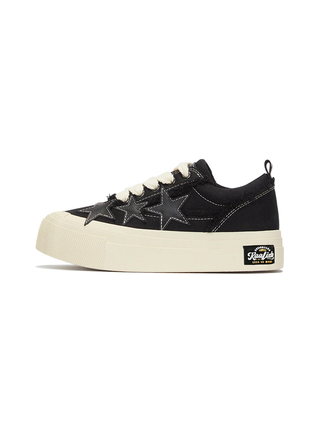 KAALIXTO Star Canvas Sneakers - Black - Black