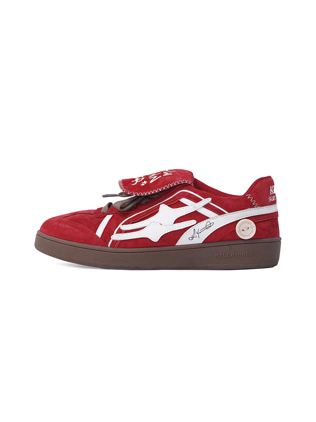 KILLWINNER Retro Training Low-Top Sneaker - Red Velvet - Red