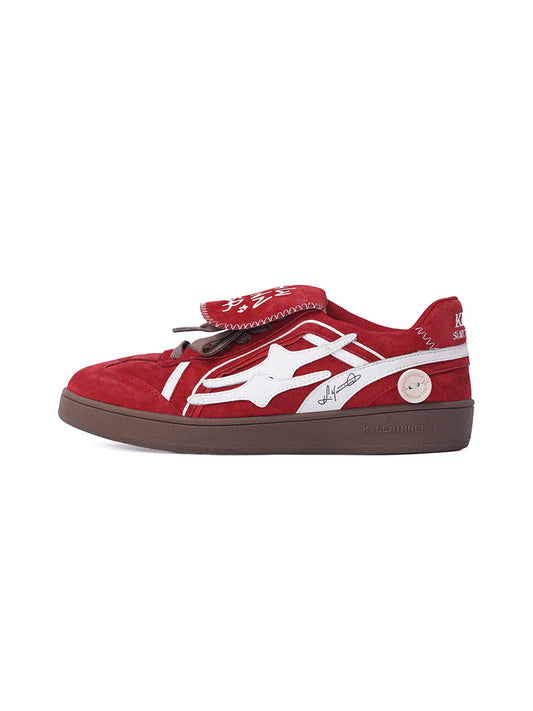 KILLWINNER Retro Training Low-Top Sneaker - Red Velvet - Red