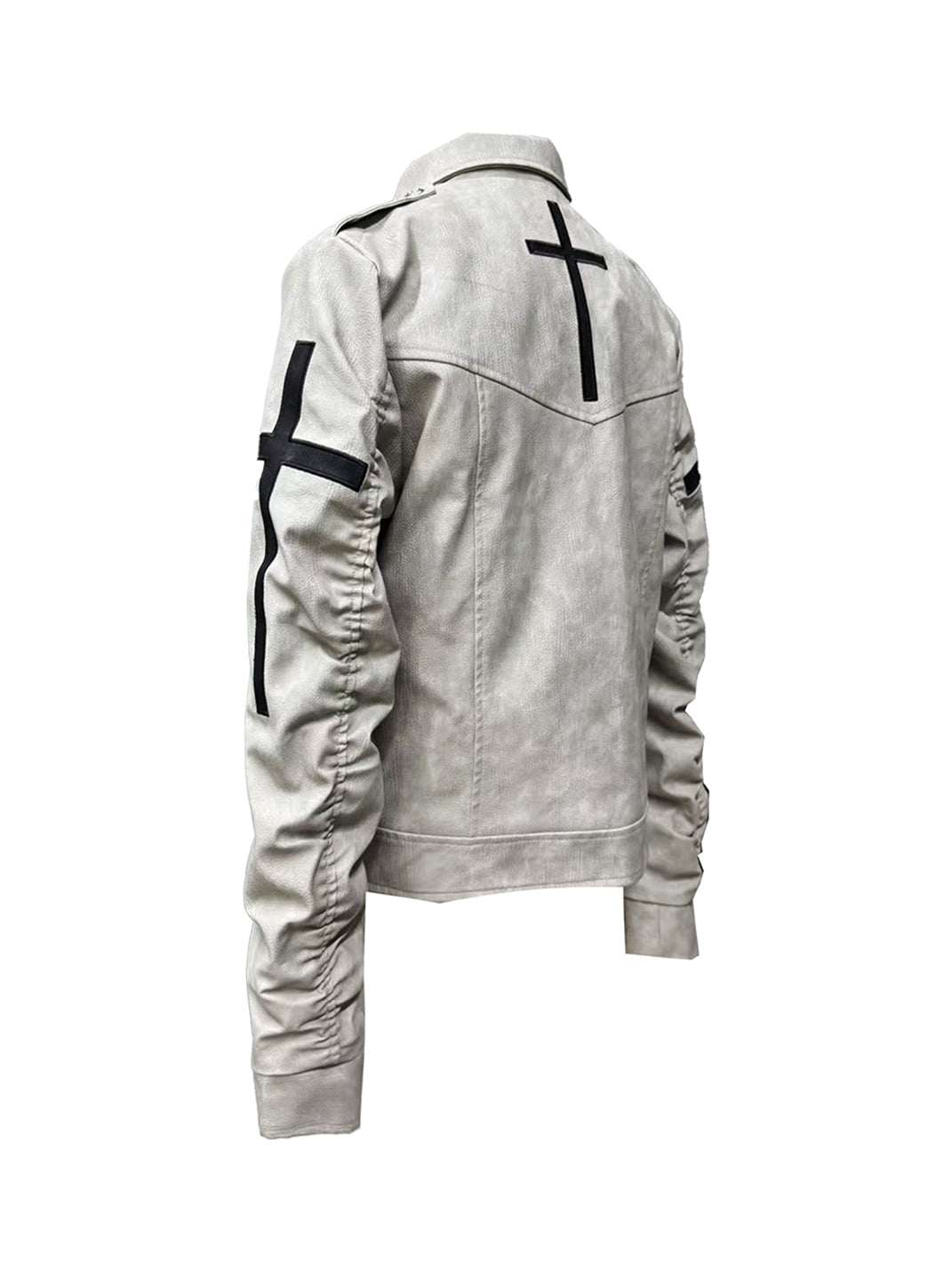 DETW Heavyweight Winter Cross-Shaped Button Jacket - White