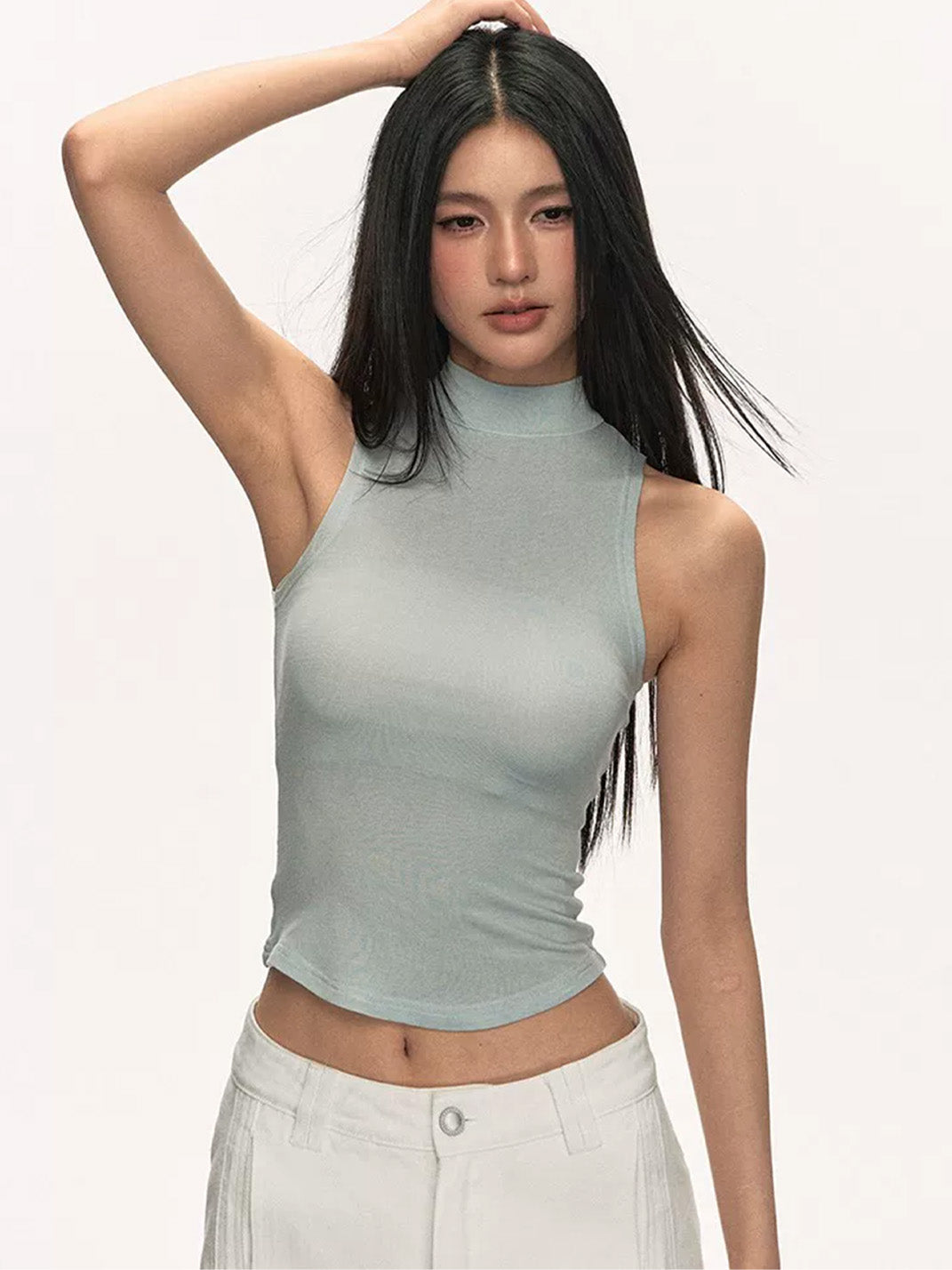 Anna aneae Fitted Knit Cropped Tank Top - view 2