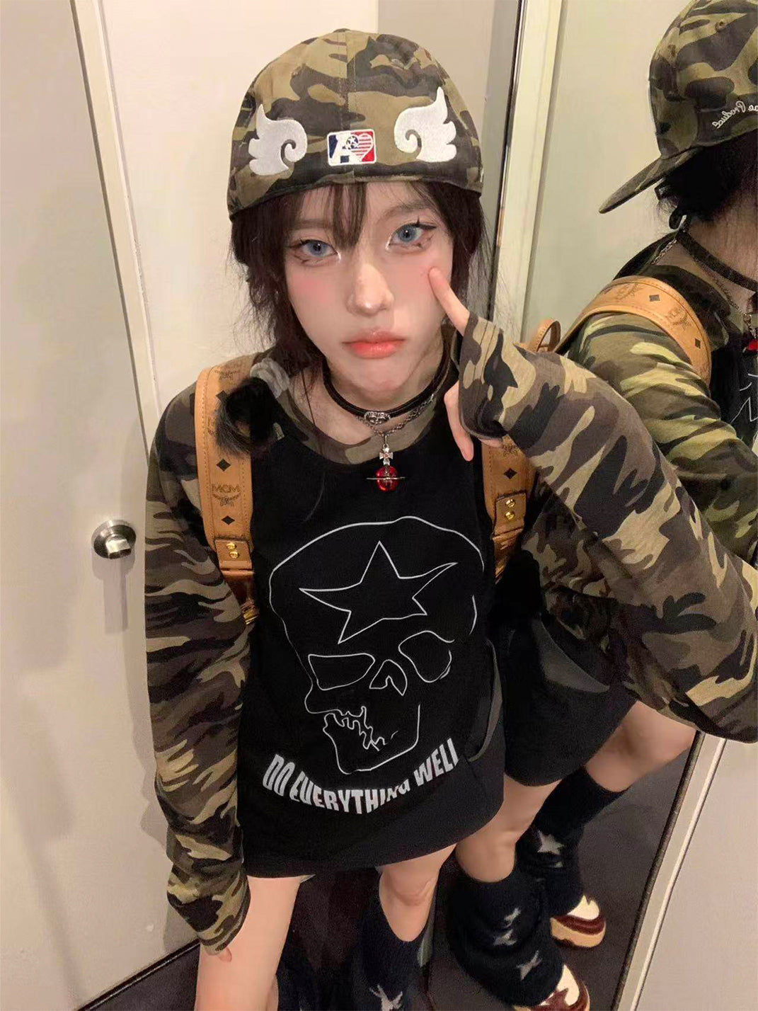 DETW Skull Camouflage Long-Sleeved T-Shirt - view 2