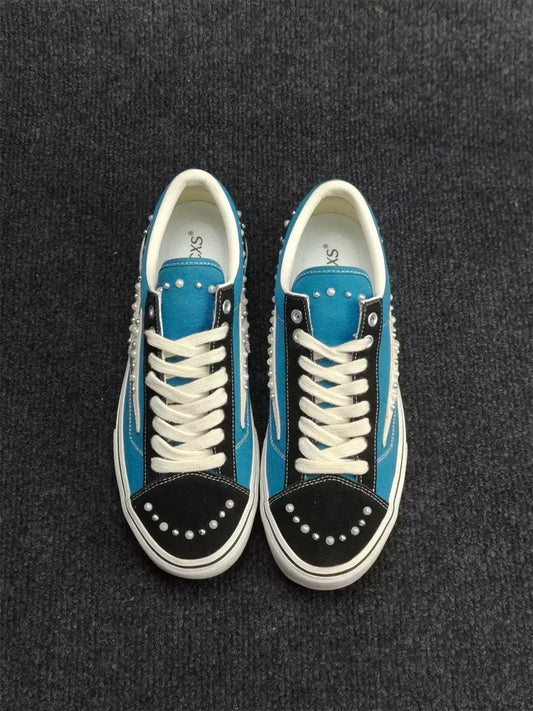 ZDZZFT Pearl Studded Lightning Canvas Trainers - view 2