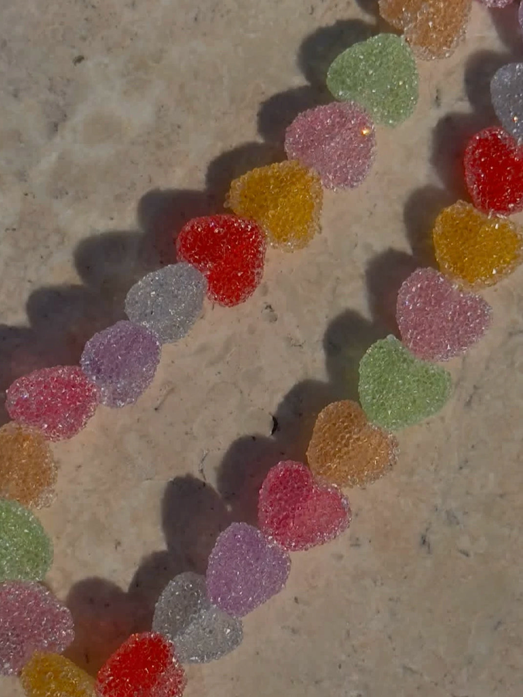 JM Gummy Candy Frosted Heart Bead Necklace - view 2