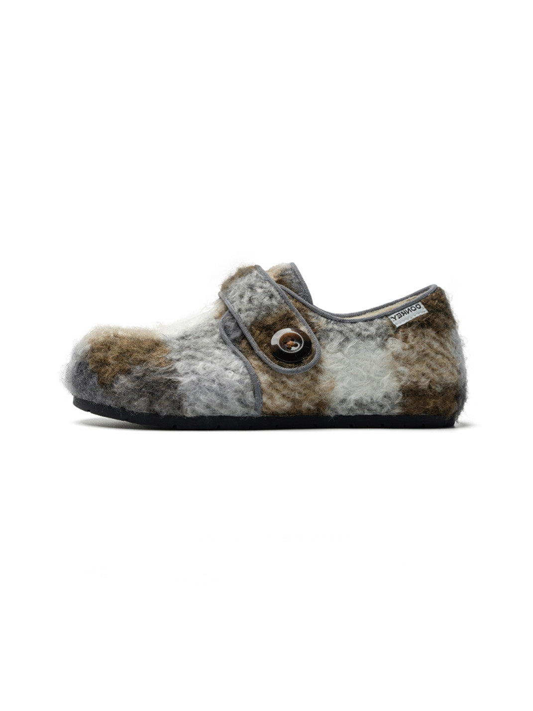 MULE DONKEY Fleece Lined Hook-and-Loop Slip-On Shoes - Plaid