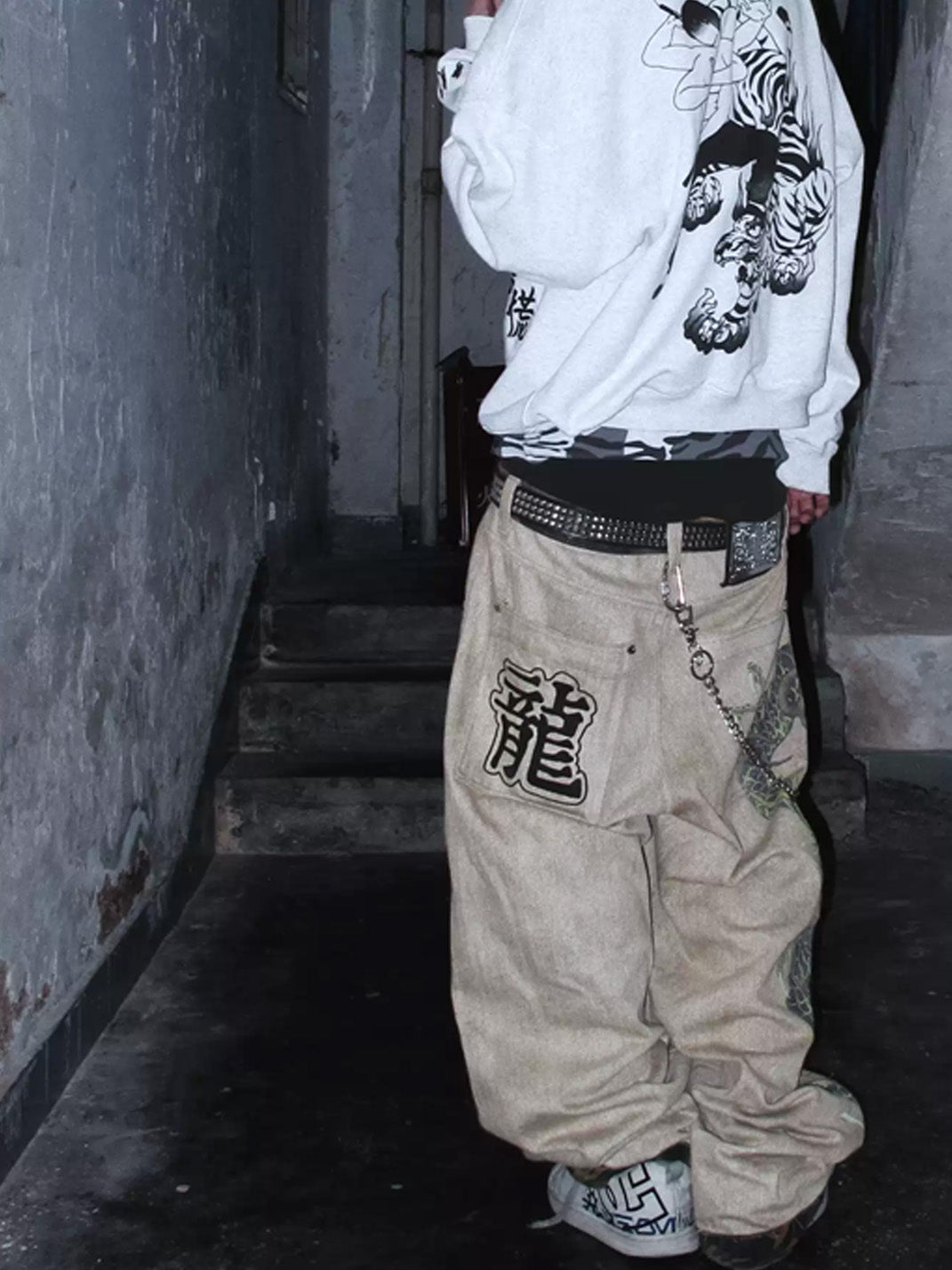 Game one 26FW Camouflage Dragon Wide-Leg Jeans - view 3