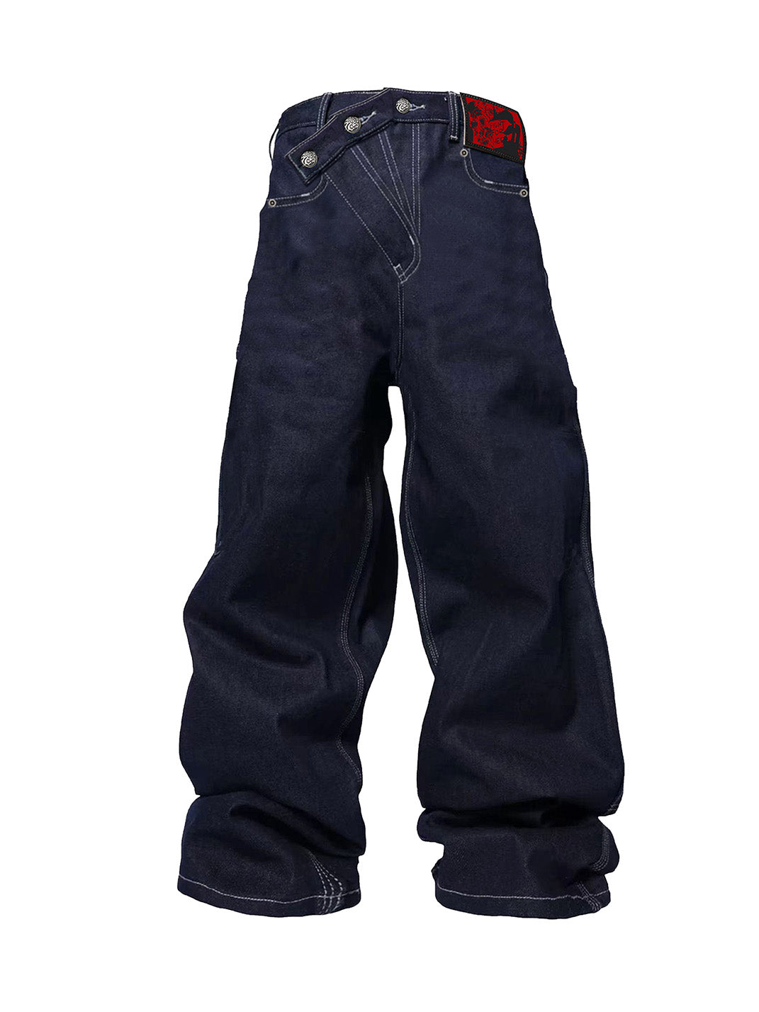 PAIKI Raw Denim Extra-Wide-Leg Jeans - view 3
