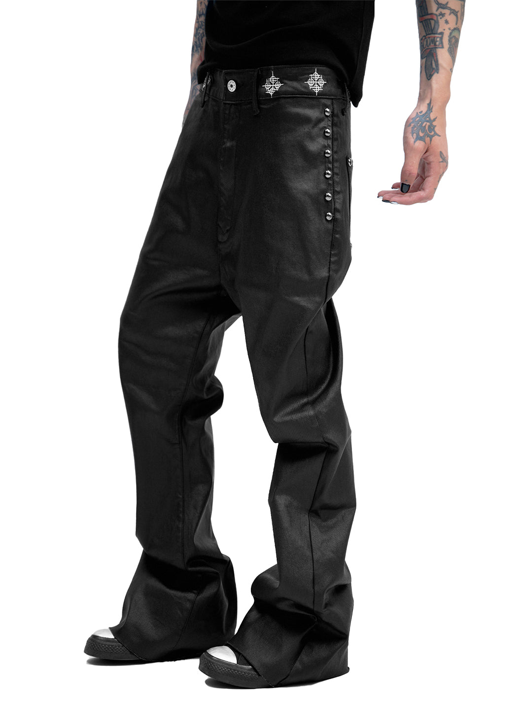 DETW Micro-Flared Wax-Coated 14 Ounces Jeans - view 3