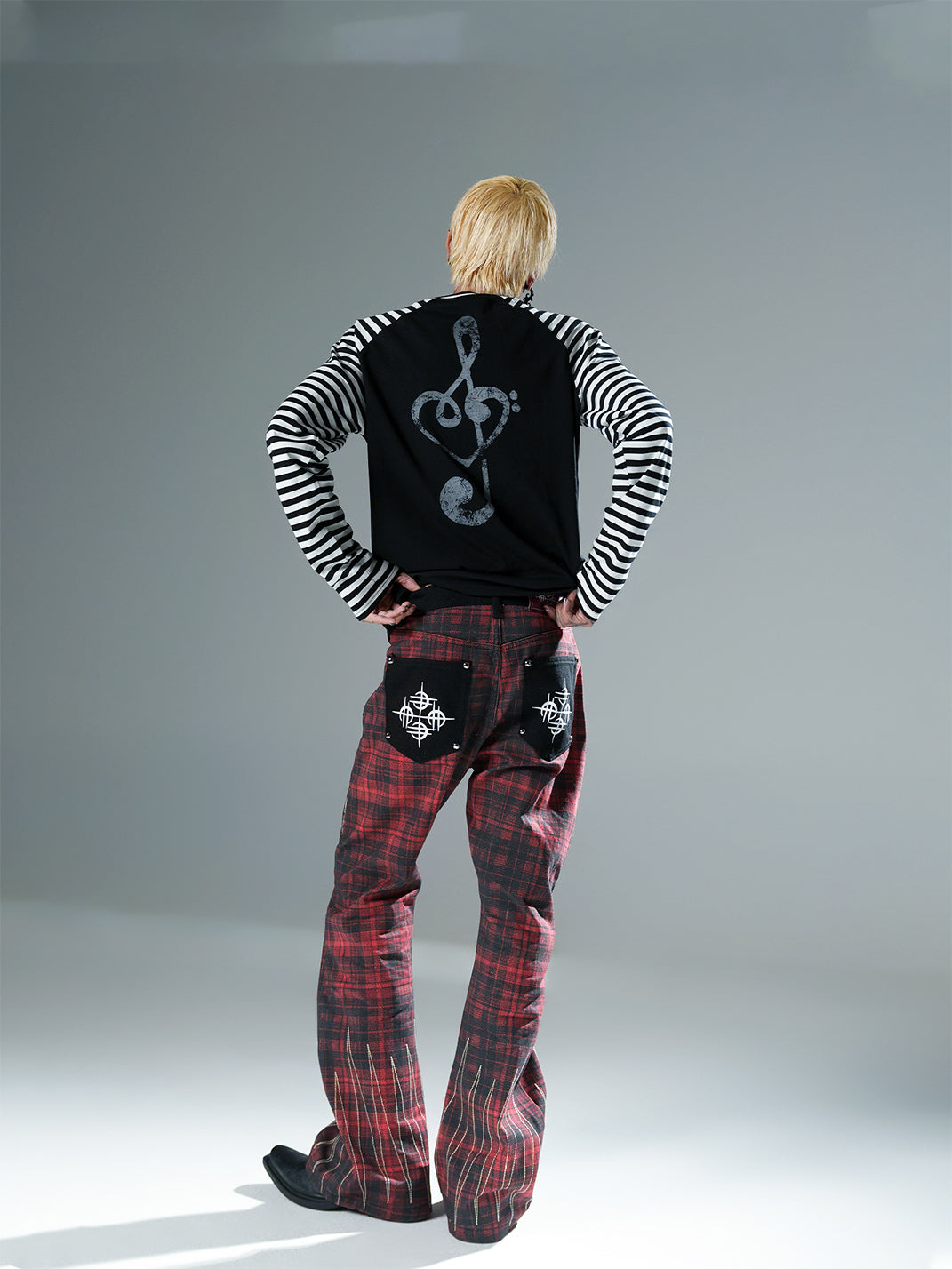 DETW Musical Note Striped Raglan-Sleeve Tee - view 3