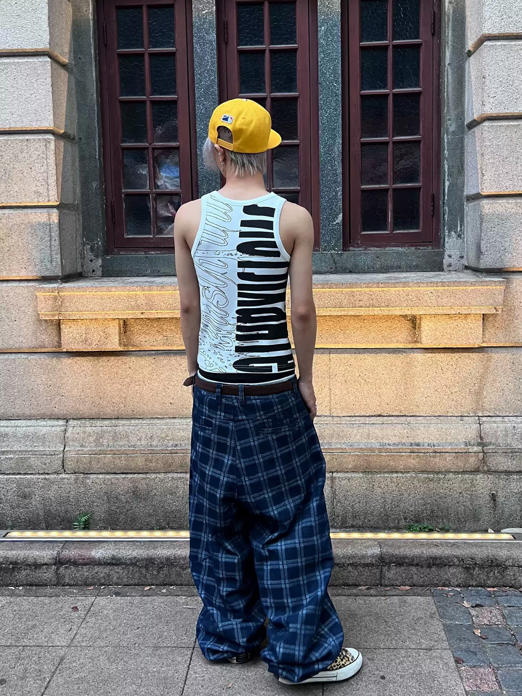 WHISTLEHUNTER Graphic Ribbed Slim-Fit Sleeveless Tank Top - view 3