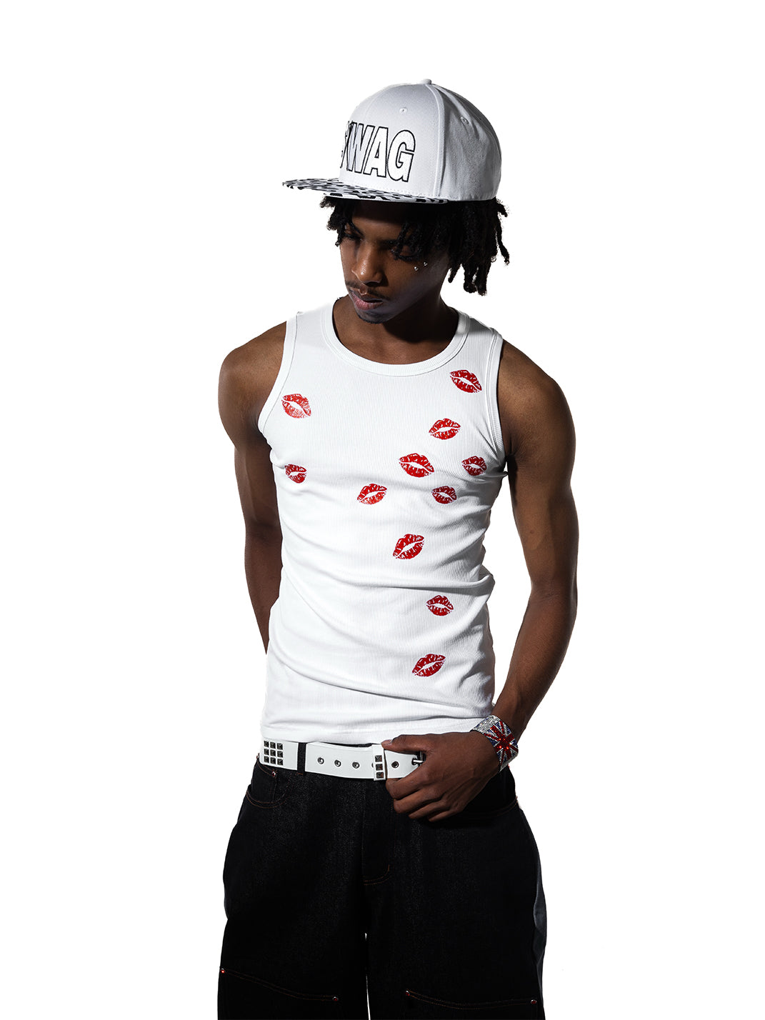ArtByTastybabe Stretch Ribbed Graphic Tank Top - view 3