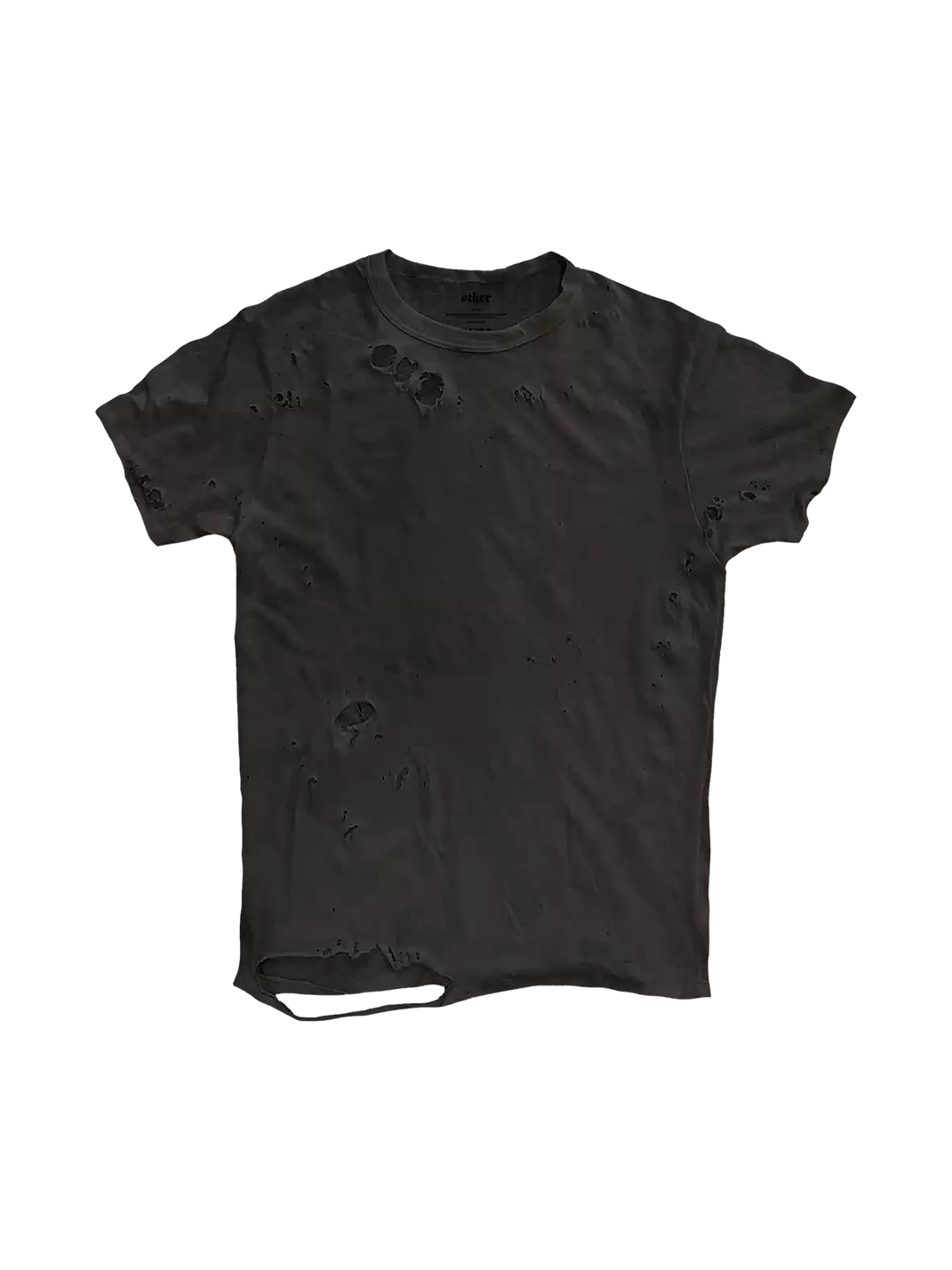 SHIBU Short Sleeve Shredded T-Shirt - Black