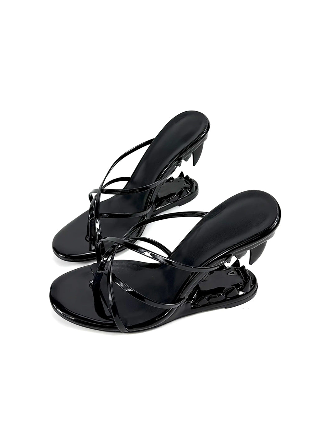 Dolly Bae Fang Sculptural Platform Thong Sandals - view 3